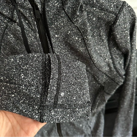 Lululemon Hooded Define Jacket *Nulu Luminesce Splatter White Black size 8 - Picture 4 of 10